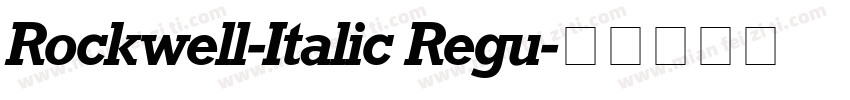 Rockwell-Italic Regu字体转换